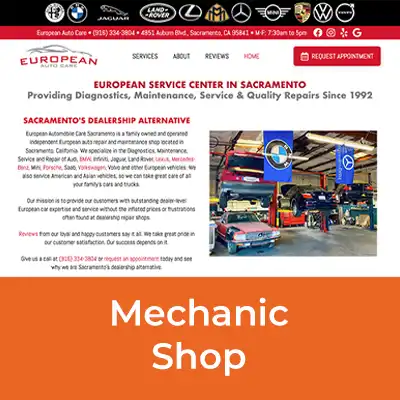 Website Example - Auto Repair/Mechanic