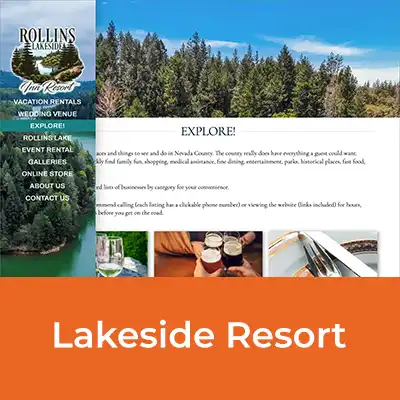 Website Example - Lakeside Resort